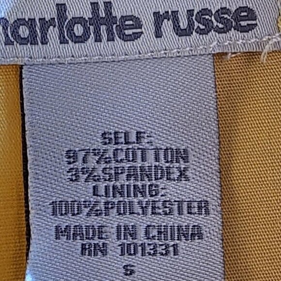 CHARLOTTE RUSSE RUFFLED YELLOW DRESS - Picture 3 of 3